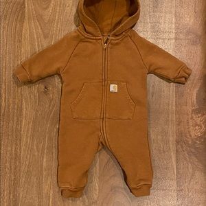 Carhartt® Size 3M Fleece Hooded Coverall in Brown